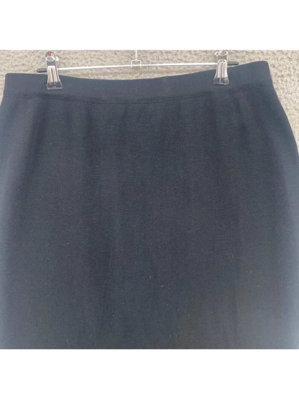 Ming Wang Skirt Womens Medium Petite Black Pull On Stretch Knee Length Straight